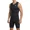 Black, variant on Qualidyne Men's Sleeveless Triathlon Suit,One-Piece Padded Trisuit for Swim Bike Run with 2 Mesh Pockets