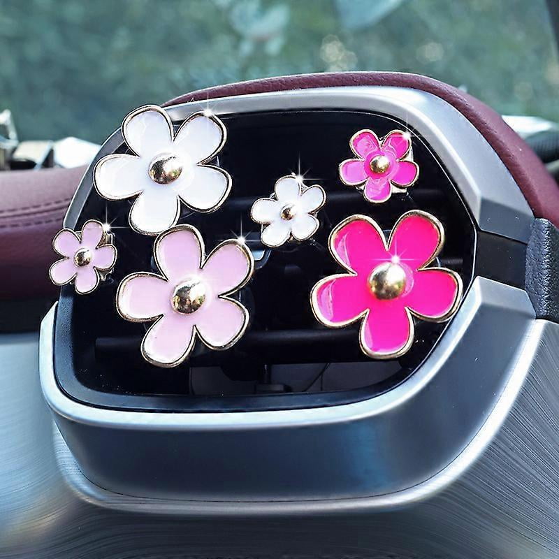 Clips de Ventilation en Alliage Fleurs de Marguerite Clip Désodorisant pour Voiture Clip Décoratif pour Ventilation Accessoires de Décoration de