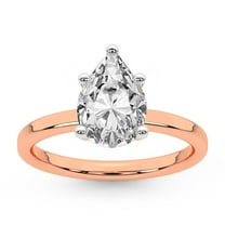 IGI Certified 1 Carat Pear Shape Lab Grown Diamond Engagement Ring | 14K Rose Gold |Solitaire Lab Diamond Ring | FG-VS1-VS2 Quality Friendly Diamonds