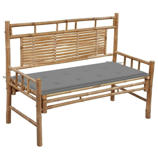 vidaXL Banc de Jardin avec Coussin 120 cm Bambou
