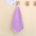 thumbnail image 1 of Nvzi Toallas de mano, juego de 6 piezas, 11.81 x 11.81 pulgadas. Se pueden colgar junto con toallas cuadradas. Ligeras y de secado rápido para el baño y el aseo (color morado)., 1 of 5