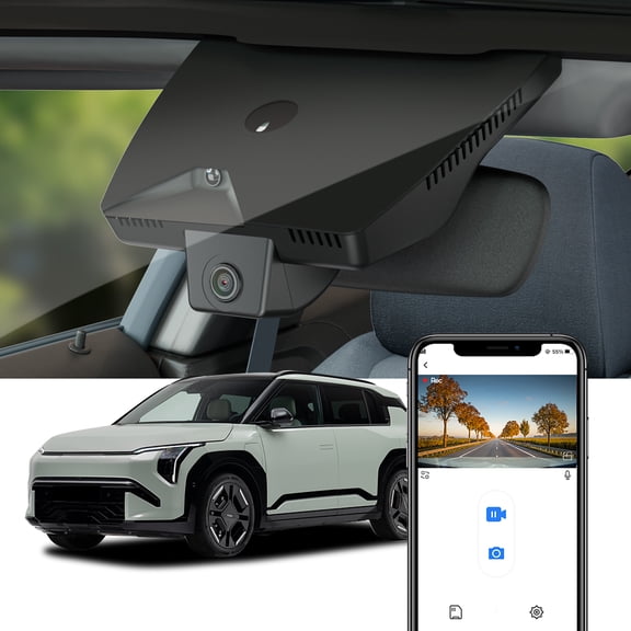 Fitcamx 4K Dash Cam Suitable for Kia EV3 2024-2026 with Auto-Dimming (HD2-EV000), OEM Factory Look, Built-in WiFi & APP, Plug & Play, 64GB Card