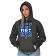 thumbnail image 4 of US Air Force Fly Fight Win Slogan Hoodie Sweatshirt Women Men Brisco Brands 4X, 4 of 6