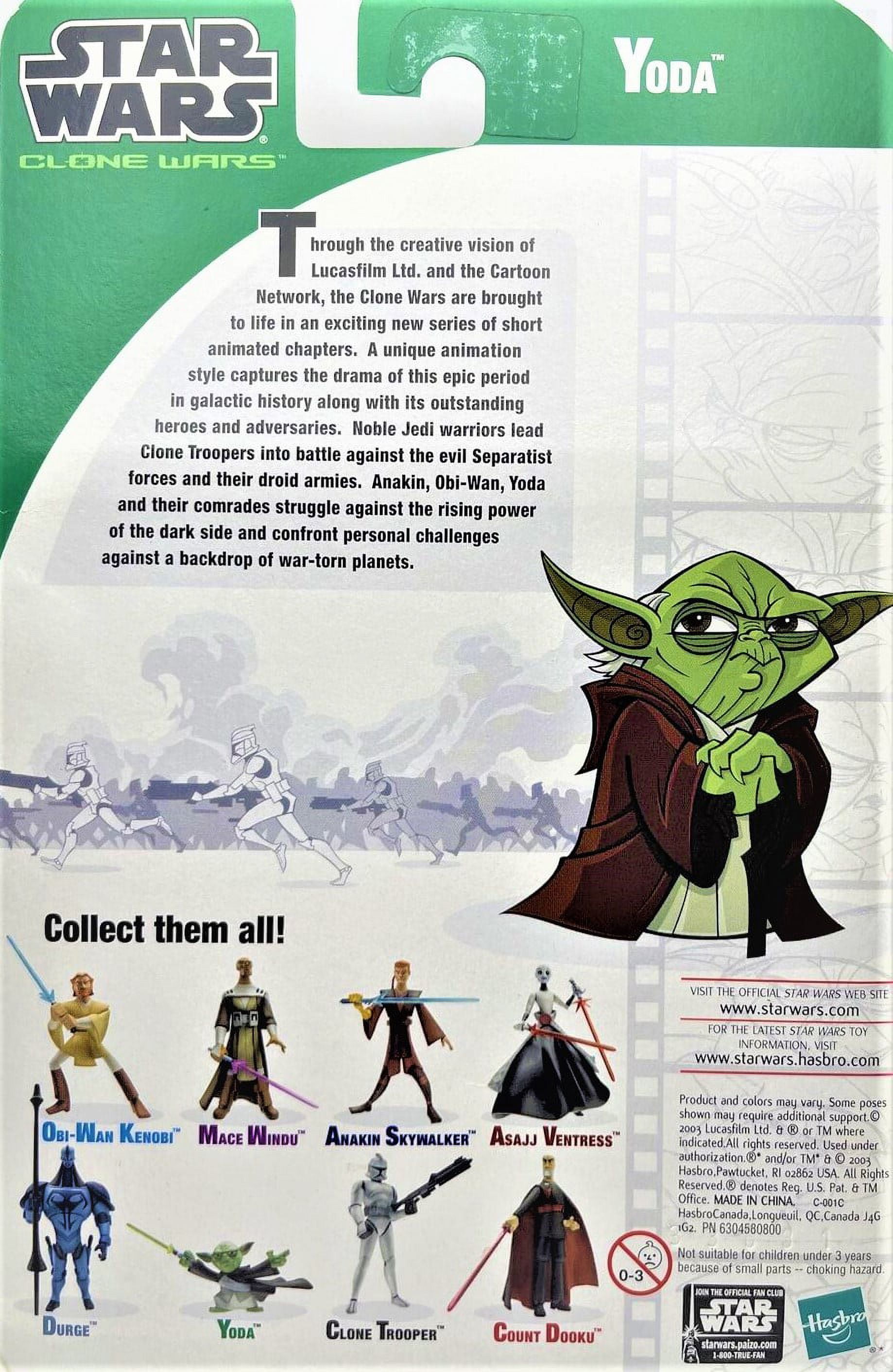 Star Wars Clone Wars Cartoon Network Yoda Action Figure