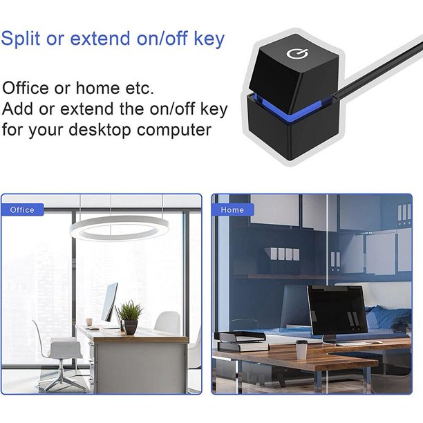 Luces LED azules del interruptor de encendido de la computadora de escritorio para el cibercafé doméstico (1.65) Ndcxsfigh Para estrenar