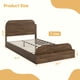 thumbnail image 5 of Yeshouse Estructura de cama de madera con cabecero y pie de cama con espacio de almacenaje, plataforma baja con listones de madera, sin somier, 5 of 6