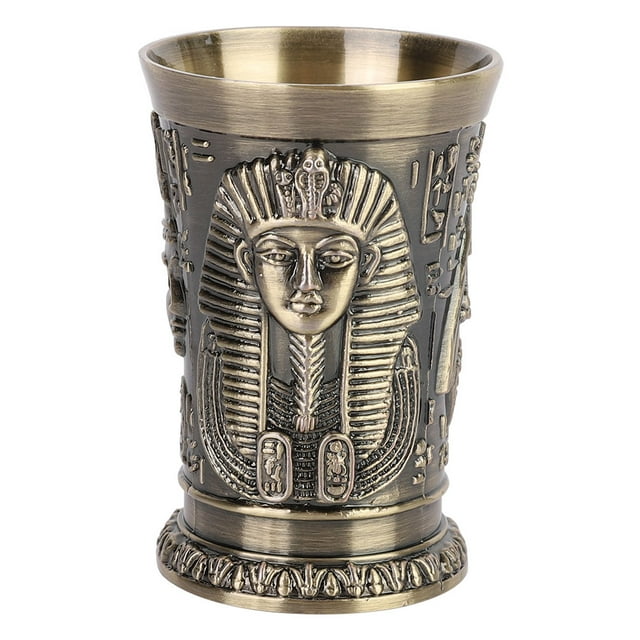 Copa de vino estilo egipcio Vintage, copa de Metal, decoración artesanal, regalo, adornos para el hogar