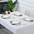 thumbnail image 4 of WOBOGO Christmas Trees on Black Lines Pattern Round Placemats Set of 1 Heat Resistant Washable Kitchen Table Decorations 15.4in, 4 of 7