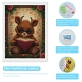 thumbnail image 3 of Diamond Art Kits for Adults, Cute Furry Reading Creature Glasses 5D Diamond Painting Kits for Adults Beginners, DIY Full Drill Diamond Painting, Gem Art and Crafts 12x16, 3 of 7