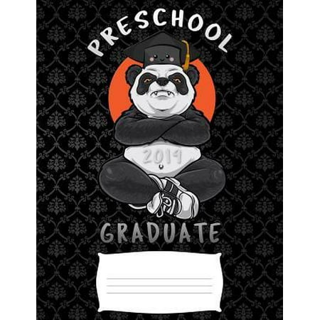 preschool 2019 graduate: Funny angry panda animal college ruled composition notebook for graduation / back to school 8.5x11