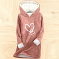 thumbnail image 5 of Lopecy-Sta Graphic Hoodies for Women Fashion Women's Valentine Graphic Casual Fleece Lined Long Sleeved Hooded Sweatshirt, 5 of 5