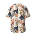 thumbnail image 6 of Lsque Watercolor Plants print Men's Cuban Collar Short Sleeve Shirt Summer Beachwear Casual Button Down Fashionable Vacation Leisure Shirt-X-Large, 6 of 7