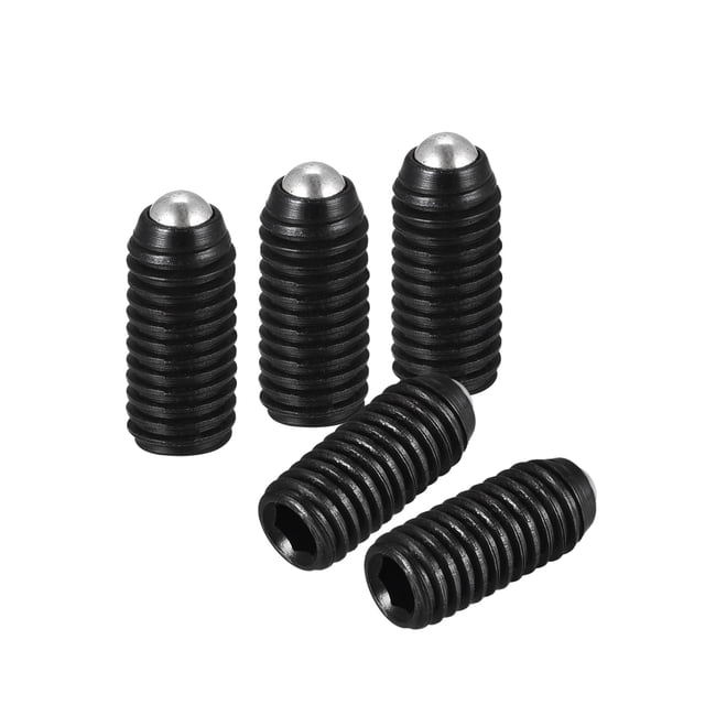 Unique Bargains Ball Point Set Screws, M5 x 12mm High Carbon Steel Metric Spring Hex Socket Grub Screw 10 Pack