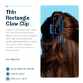 thumbnail image 2 of Gimme Beauty Thin Rectangle Claw Clip - Gentle Hair Accessory Set - Perfect for Firm, All-Day Hold - Tension-Free Styling for All Hair Types - Navy & Tortoise, 2 Pack, 2 of 6