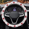thumbnail image 3 of Yuyamidu Cherry Auto Steering Wheel Cover Flannel Steering Wheel Case Winter Warm Car Accessories for Women Girls Thick Steering Wheel Protector Fit Most Car Sedan, 3 of 7
