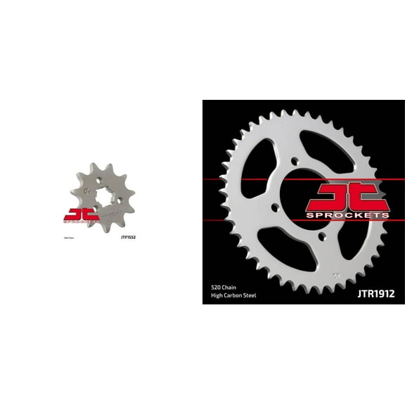 JT Front & Rear Steel Sprocket Kit for ATV/UTV YAMAHA YTM200 Tri-Moto 1983-1985