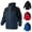 Black Coat For Man, variant on Men's Hooded Windproof Jacket Lightweight Outdoor Casual Sportswear Solid Color Windbreaker Drawstring Pockets Hooded Coat Black L