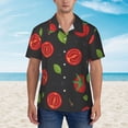 thumbnail image 4 of Bixox Men's Hawaiian Shirts Men's Tomatoes1 Print Short-Sleeve Shirt-X-Large, 4 of 8