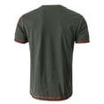 thumbnail image 4 of Jinda Men's Cotton T Shirt Fashion Contrast Color T-Shirt Classic Summer Soft Light Short Sleeve Comfy Slim Fit Top Grey XX-Large, 4 of 4