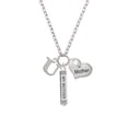 thumbnail image 2 of Delight Jewelry Silvertone Large Initial - U - Always My Mother Bar Zoe Necklace, 2 of 4