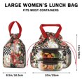 thumbnail image 5 of Pioneer Flower Floral Print Pattern Drawstring Lunch Bag Women - Drawstring Lunch Bag Insulated for Work Office - Stain-Resistant Large Lunchbags for Women with Multi-Pockets, 5 of 6