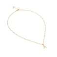 thumbnail image 1 of Dije inicial A Ametrinaa con Zirconia y cadena de oro 18k MPGD0019-A, 1 of 5