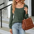 thumbnail image 5 of VBARHMQRT Chandails pour Adolescentes Chandails pour Femmes Col Plat Manches Longues Chemises Amples Décontractées Mode Automne Chandails S 2TG, 5 of 5