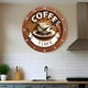 thumbnail image 5 of Reloj de pared de madera con diseño de café moderno, movimiento silencioso, números decorativos. 25 centímetros, 5 of 8