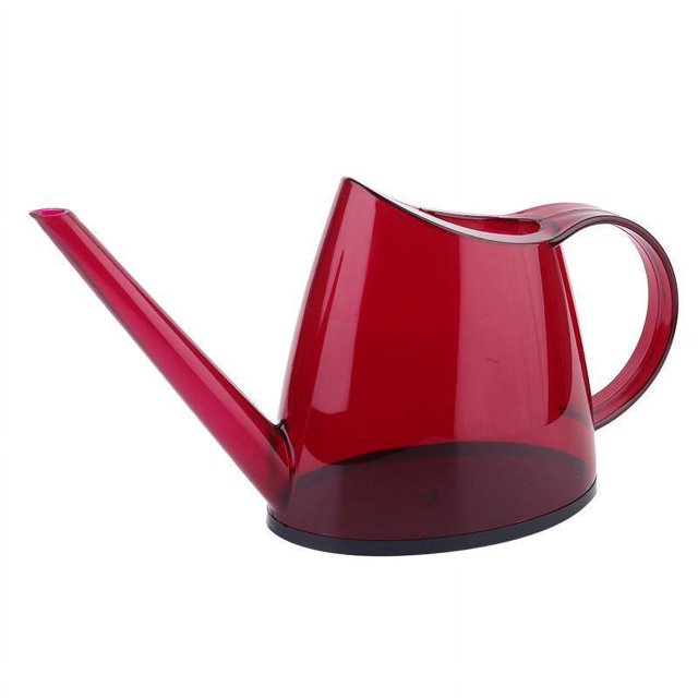 Regadera de interior larga de 1,4 l (roja), regadera moderna translúcida pequeña para jardín de plantas bonsái