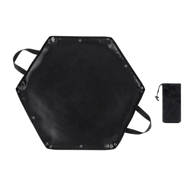 Estera ignífuga para acampar, almohadilla ignífuga para barbacoa, resistente a la temperatura, manta para pozo de fuego, protección para cubierta de b , 64cmx57cm