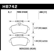 Hawk 97-06 Corvette (incl C5 Z06) Performance Ceramic Street Rear Brake Pads