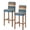 Blue, variant on Farmhouse Beige Brown Bar Stool Covers Set of 4, Vintage Wooden Striped Stretch Washable Bar Chair Covers with Backs, Removable Pub Counter Height Chair Cover for Kitchen Dining Room Cafe