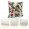 thumbnail image 4 of Orinice Cherries Leaves Graphic Decorative Cushion Throw Pillow Cover for Home Couch Living Room Bed Sofa - Summer Short Plush 1PC 18x18in, 4 of 5