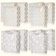 thumbnail image 1 of UNIQOOO - 12 bolsas de regalo de Navidad met&aacute;licas doradas y plateadas a granel con etiquetas, grandes de 12.5 x 10 pulgadas, bolsas de regalo de Navidad surtidas, copos de niev UNIQOOO NA, 1 of 9