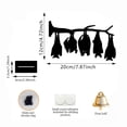 thumbnail image 3 of Aonerit 8 Inch Hanging Upside-Down Bats Ornament, Bells Spooky Halloween Hanging Decor, Indoor Outdoor Party Decoration, Tree Porch Accent, Holiday Home Ornament, 3 of 6