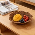 thumbnail image 5 of ToyKingdee Floral-Shaped Woven Rattan Charger Plate, Decorative Table Mat for Home Dining & Entertaining, 5 of 7