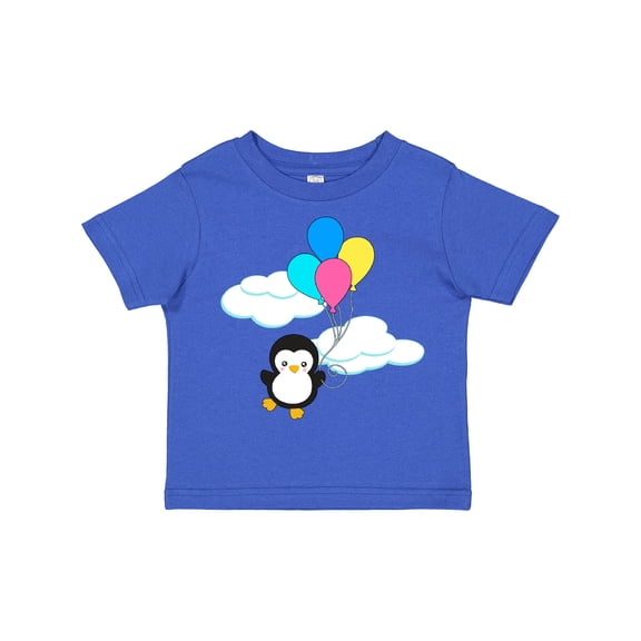 Inktastic Cute Penguin with Balloons Boys or Girls Toddler T-Shirt