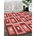 thumbnail image 3 of Ahgly Company Machine Washable Indoor Round Transitional Red Area Rugs, 6' Round, 3 of 7
