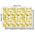 thumbnail image 5 of Yellow Lemon Fruit Slices White Pattern Summer Placemats Table Placemats Set Of 6-Linen Kitchen Washable Placemats Table Mats 11.8"x17.7" Non-Slip Heat Resistant, 5 of 5