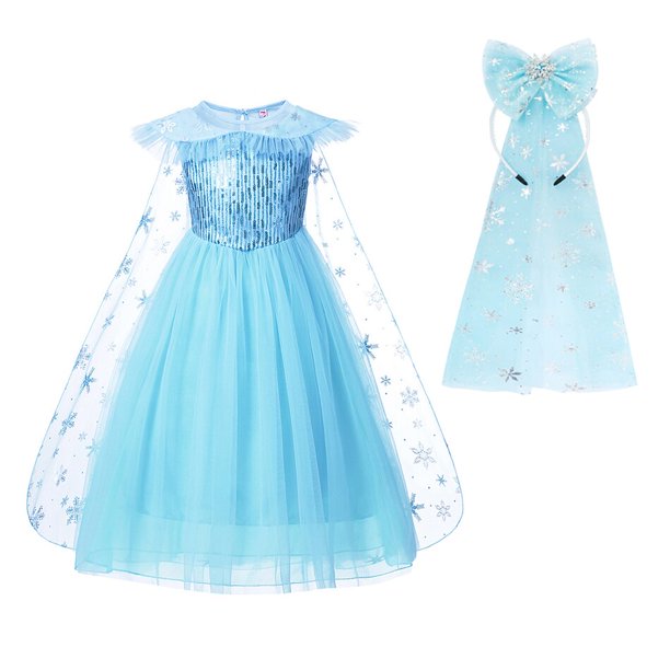 Anime Disney Frozen 2 Elsa disfraz niñas carnaval graduación Cosplay Snow Queen niños ropa Vestidos Bluey elegante Dresses7-8T Gao Jinjia LED