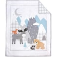 thumbnail image 2 of Wendy Bellissimo 4pc Nursery Bedding Baby Crib Bedding Set (Grey Moose & Bear), 2 of 4