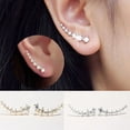 thumbnail image 4 of Opolski Women's Fashion Line Rhinestones Zircon Earrings Ear Hook Clip Stud Jewelry, 4 of 7