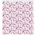 thumbnail image 3 of Ambesonne Nature Shower Curtain, Exotic Banana Palm Leaves, 69"Wx70"L, Pink Navy Blue Rose, 3 of 3