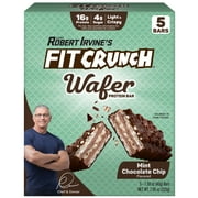 FITCRUNCH Mint Choc Chip WAFER Protein Bar, 16g, 5ct