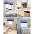 thumbnail image 4 of Teal Purple Ombre Kitchen Curtain Valances for Windows Farmhouse Short Curtains, Modern Geometric Striped Abstract Art Rod Pocket Valance Curtain for Bedroom Cafe Living Room 56"x16", 4 of 8