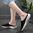 thumbnail image 4 of Dakaela Mens Backless Slip on Sneakers Breathable Knit Mesh Open Back Tennis Shoes for Men Lightweight Sports Mules for Outdoor Walking,Black 8.5, 4 of 7