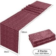 thumbnail image 2 of 2-piece sequin Table Flag, 12 "x 70", suitable for birthday, wedding, banquet, holiday party decorationclaret, 2 of 6