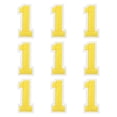 thumbnail image 1 of Parche bordado de número Uxcell de 2" número 1 (amarillo, paquete de 9), 1 of 6