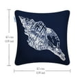 thumbnail image 4 of Throw Pillow Cover 18x18 Inch Navy Marine Organism Conch Decorative Square Cushion Cover for Couch Bed Sofa Indoor Furniture, 4 of 7