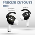 thumbnail image 5 of Insten 3 Pairs Ear Hooks Compatible with AirPods Pro 2019 Earbuds, Anti-Lost EarHooks Accessories, Comfortable Soft Silicone Covers, with Storage Box (Not Fit in Charging Case) Black, 5 of 10